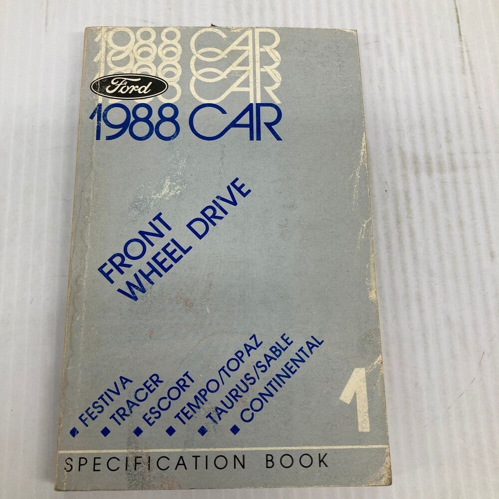 Ford 1988 Car Front Wheel Drive Spec Book Volume 1